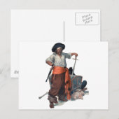 Piraat en schatten briefkaart (Voorkant / Achterkant)