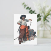 Piraat en schatten briefkaart (Staand voorkant)