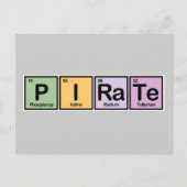 Piraat gemaakt van elementen briefkaart (Voorkant)