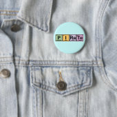 Piraat gemaakt van elementen ronde button 5,7 cm (In situ)