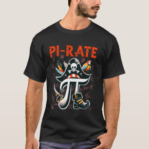 Piraat Grappige Wiskunde grap pi humor woordgrappe T-shirt