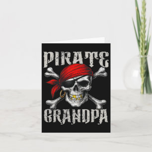 Piraat Grootvader Jolly Roger Vlag En Schedel Krui Kaart