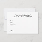 piraat huwelijksfeest kaart (Achterkant)