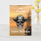 Piraat Jolly Roger Kapitein Kaart (Gele Bloem)