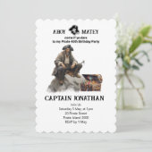 Piraat Jolly Roger Uitnodiging (Staand voorkant)