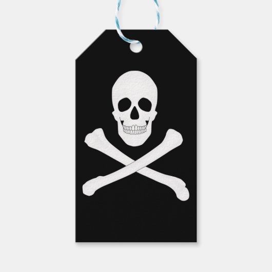 Piraat (Jolly Roger) Vlag Cadeaulabel (Voorkant)