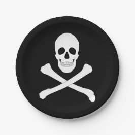 Piraat (Jolly Roger) Vlag Papieren Bordje