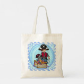 Piraat jongen boodschappentas tote bag (Achterkant)