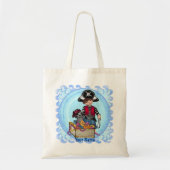 Piraat jongen boodschappentas tote bag (Voorkant)