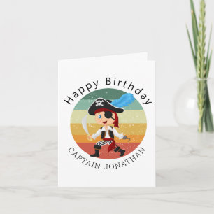 Piraat Jongen Feestkaart Kaart