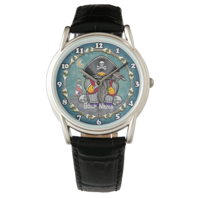 Piraat kabouter  horloge (Voorkant)