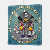 Piraat kabouter  keramisch ornament (Links)