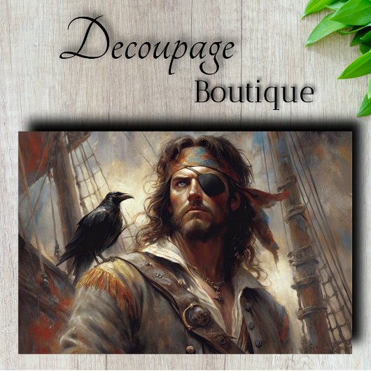 Piraat Kapitein Bandana Decoupage Tissuepapier