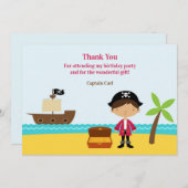 Piraat Kapitein Dank Je Kaart (Voorkant / Achterkant)