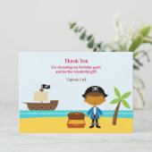 Piraat Kapitein Dankjewel Kaart (Staand voorkant)