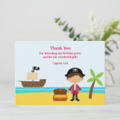 Piraat Kapitein Dankkaart Bedankkaart (Staand voorkant)