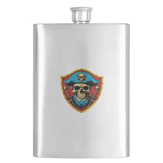 Piraat Kapitein Flask Flacon (Voorkant)