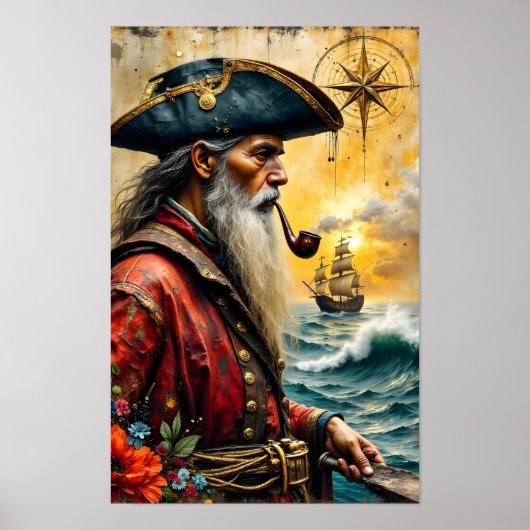 Piraat Kapitein Poster (Voorkant)