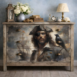 Piraat Kapitein Raven Decoupage Tissuepapier