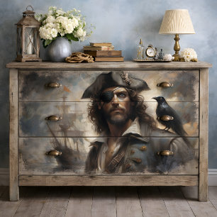 Piraat Kapitein Raven Decoupage Tissuepapier