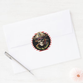 Piraat Kapitein Ronde Sticker