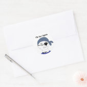 Piraat Kapitein Ronde Sticker (Envelop)