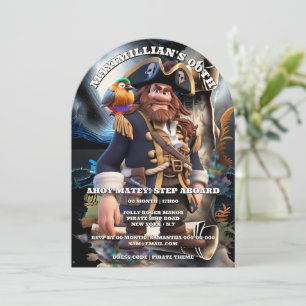 Piraat kapitein scroll eiland jongens thema verjaa kaart