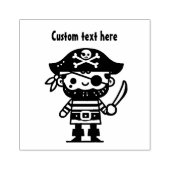 Piraat Karakter Rubberstempel (Afrduk)