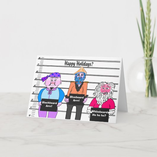Piraat - Kerstkaart Feestdagen Kaart (Voorkant)