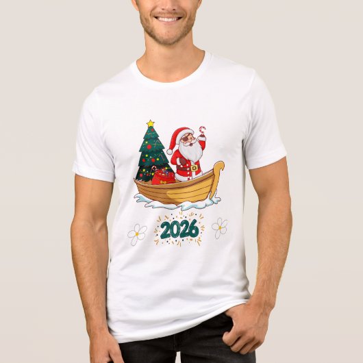 Piraat Kerstman 2026 | Kerstmis  Tri-Blend Shirt (Voorkant)