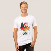 Piraat Kerstman 2026 | Kerstmis  Tri-Blend Shirt (Voorkant volledig)