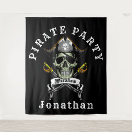Piraat Koninklijk  Piratenfeest Achtergronddecorat Wandkleed