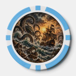 Piraat Kraken Zee Monster Poker Chip