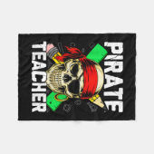 Piraat leraar grappige schedel  fleece deken (Voorkant (Horizontaal))