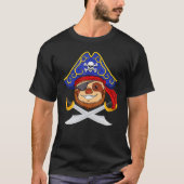 Piraat Luiaard Jolly Roger Halloween Kostuum Dag J T-shirt (Voorkant)
