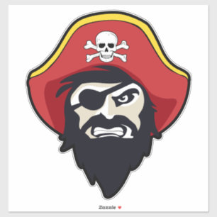 Piraat Mascotte Vinyl Sticker