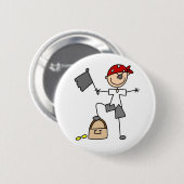 Piraat met Button voor schatten (Voorkant /achterkant)