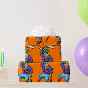 Piraat met houten been en zwaard cadeaupapier
