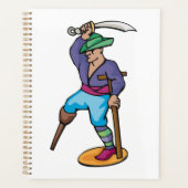 Piraat met houten been en zwaard planner (Voorkant)