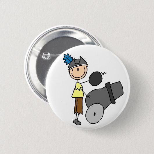 Piraat met kanon Button (Voorkant /achterkant)
