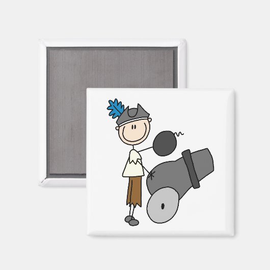 Piraat met kanon magneet (Voorkant / Achterkant)