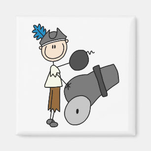 Piraat met kanonmagneet magneet