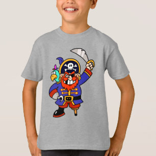 Piraat met Peg been en zwaard T-shirt