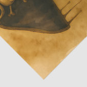 Piraat met vat gebonden – Decoupage van piratenvro Tissuepapier (Detail)