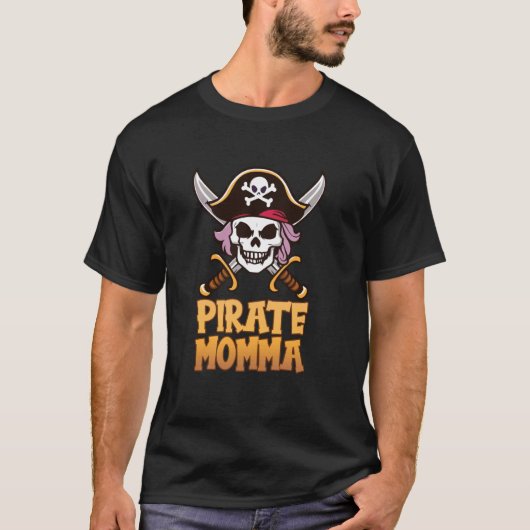 Piraat Moeder Grappige Kapitein Bijpassend Hallowe T-shirt (Voorkant)