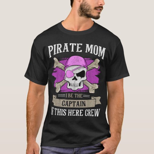 Piraat Moeder Kapitein Caribische Zeeschuimer Sche T-shirt (Voorkant)