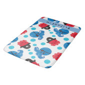 Piraat Octopus, Octopus Patroon, Zee, Jouw naam Badmat (Gekanteld)