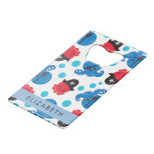 Piraat Octopus, Octopus Patroon, Zee, Jouw naam Creditkaart Flessenopener (Achterkant Gekanteld)