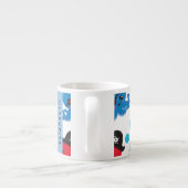 Piraat Octopus, Octopus Patroon, Zee, Jouw naam Espresso Kop (Achterkant)