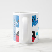 Piraat Octopus, Octopus Patroon, Zee, Jouw naam Grote Koffiekop (Achterkant)